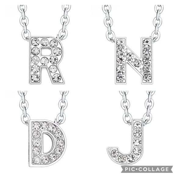 Jewelry - Silver Initial Necklace in choice of D, J, N, or R NIP